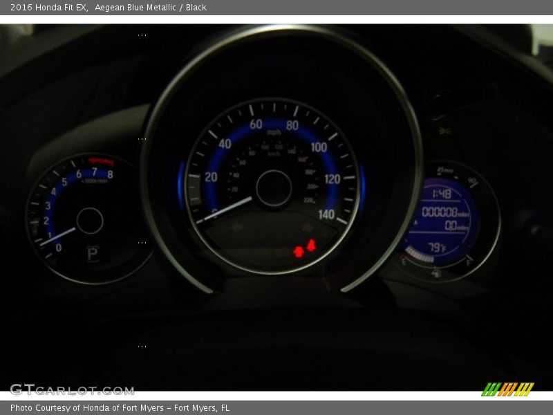 Aegean Blue Metallic / Black 2016 Honda Fit EX