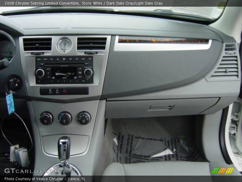 Stone White / Dark Slate Gray/Light Slate Gray 2008 Chrysler Sebring Limited Convertible