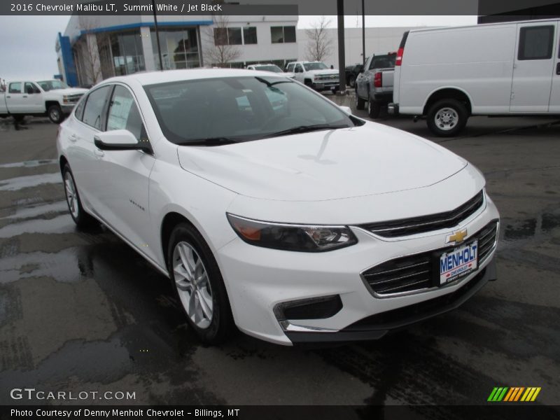 Summit White / Jet Black 2016 Chevrolet Malibu LT