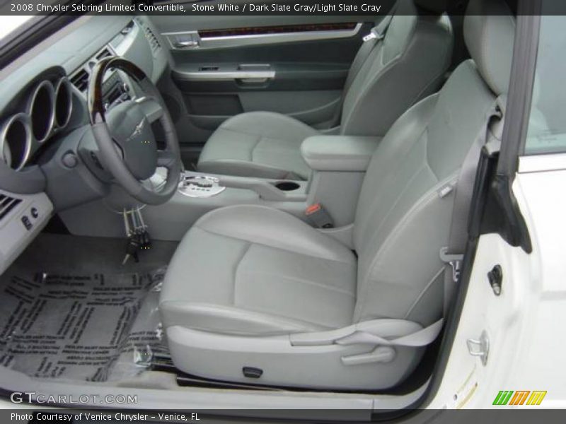 Stone White / Dark Slate Gray/Light Slate Gray 2008 Chrysler Sebring Limited Convertible