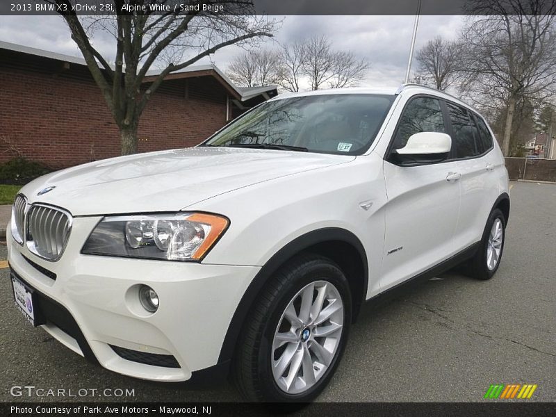 Alpine White / Sand Beige 2013 BMW X3 xDrive 28i