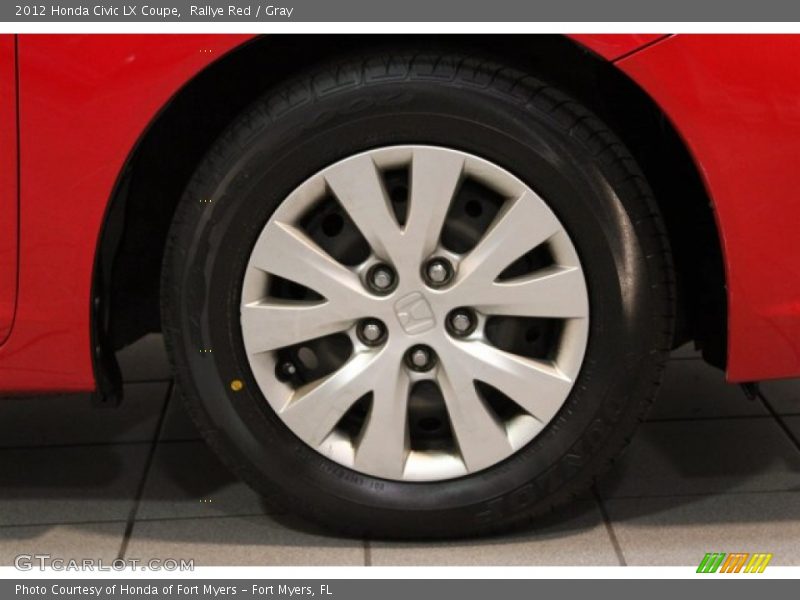 Rallye Red / Gray 2012 Honda Civic LX Coupe
