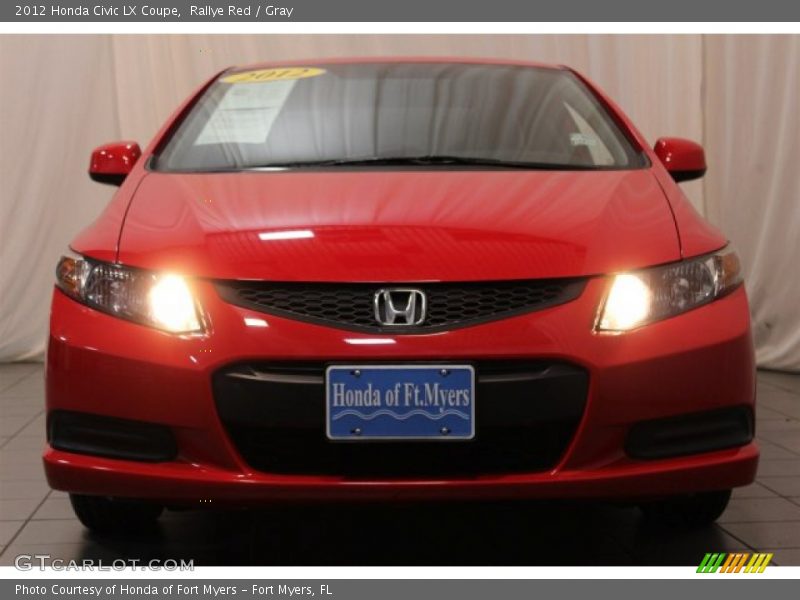 Rallye Red / Gray 2012 Honda Civic LX Coupe