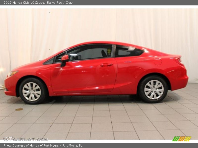 Rallye Red / Gray 2012 Honda Civic LX Coupe