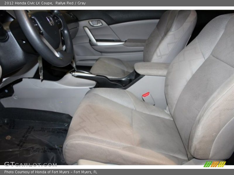Rallye Red / Gray 2012 Honda Civic LX Coupe