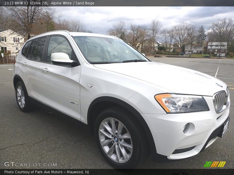 Alpine White / Sand Beige 2013 BMW X3 xDrive 28i