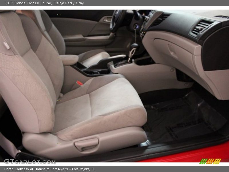 Rallye Red / Gray 2012 Honda Civic LX Coupe