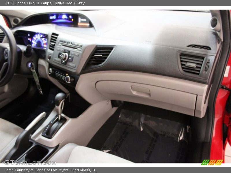 Rallye Red / Gray 2012 Honda Civic LX Coupe