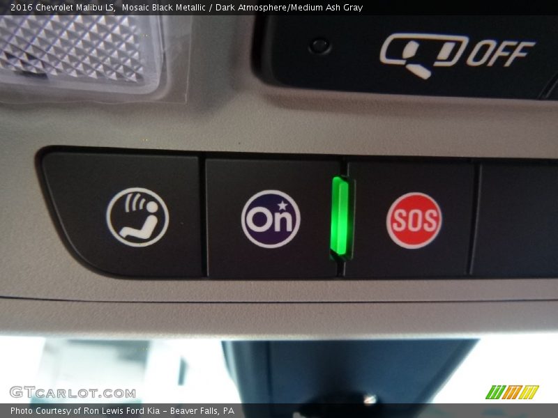 Mosaic Black Metallic / Dark Atmosphere/Medium Ash Gray 2016 Chevrolet Malibu LS