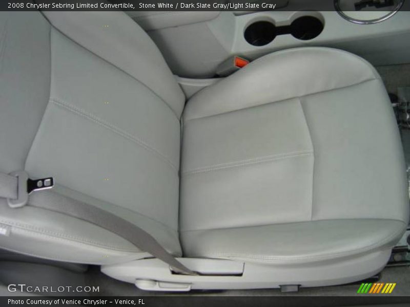 Stone White / Dark Slate Gray/Light Slate Gray 2008 Chrysler Sebring Limited Convertible