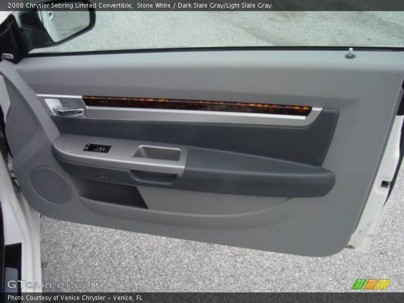 Stone White / Dark Slate Gray/Light Slate Gray 2008 Chrysler Sebring Limited Convertible