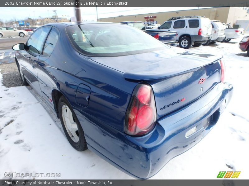 Superior Blue Metallic / Ebony Black 2003 Chevrolet Monte Carlo SS