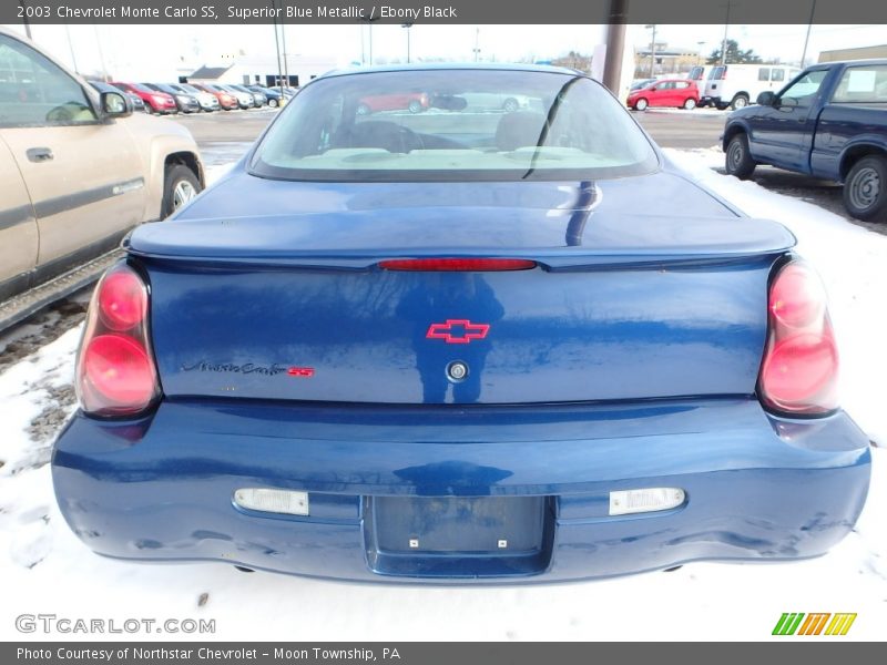 Superior Blue Metallic / Ebony Black 2003 Chevrolet Monte Carlo SS