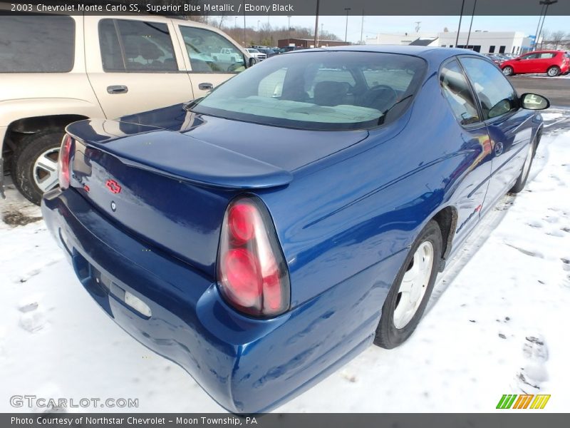 Superior Blue Metallic / Ebony Black 2003 Chevrolet Monte Carlo SS