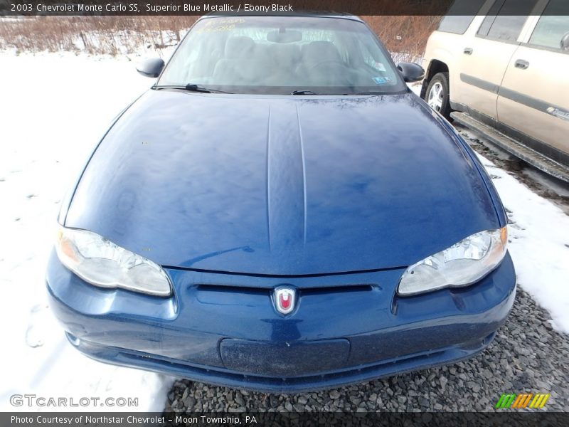 Superior Blue Metallic / Ebony Black 2003 Chevrolet Monte Carlo SS