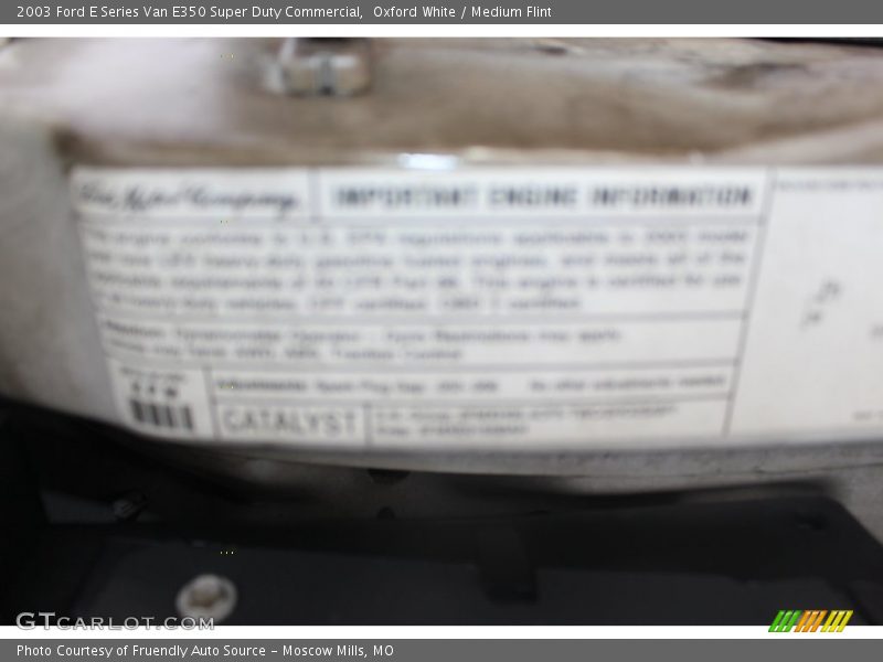 Oxford White / Medium Flint 2003 Ford E Series Van E350 Super Duty Commercial