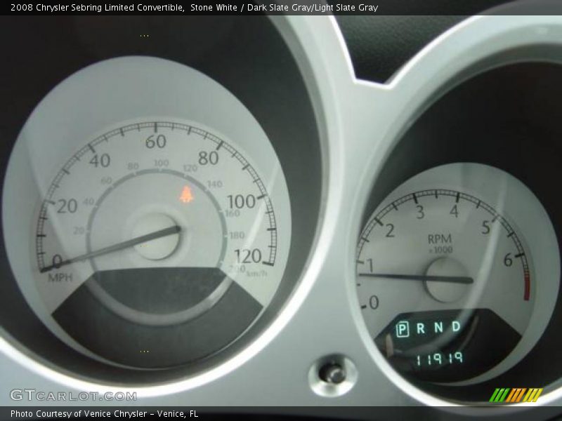 Stone White / Dark Slate Gray/Light Slate Gray 2008 Chrysler Sebring Limited Convertible