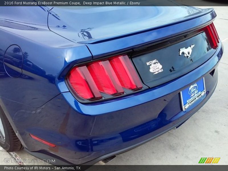 Deep Impact Blue Metallic / Ebony 2016 Ford Mustang EcoBoost Premium Coupe