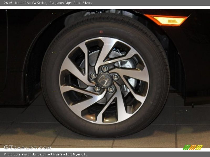 Burgundy Night Pearl / Ivory 2016 Honda Civic EX Sedan