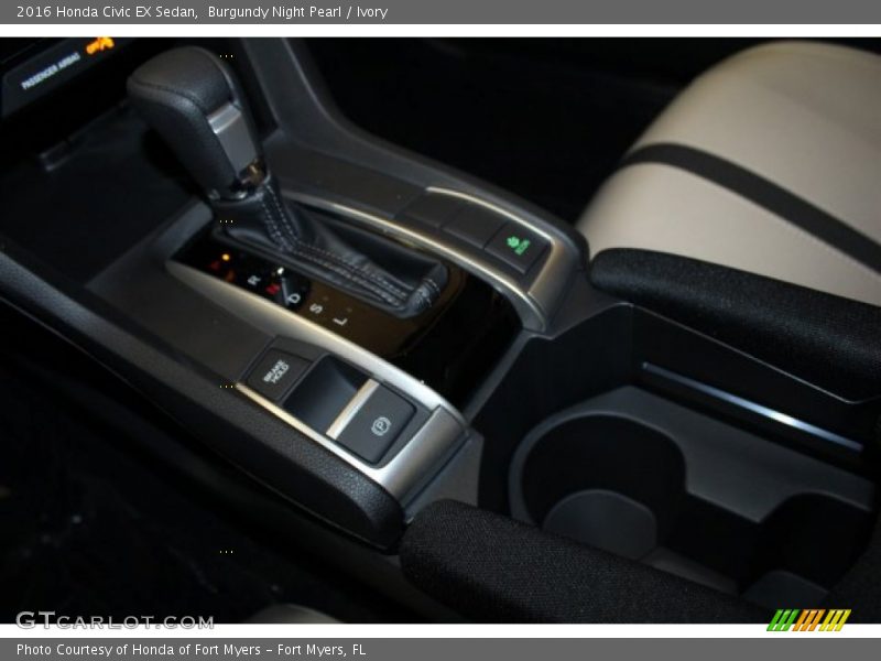 Burgundy Night Pearl / Ivory 2016 Honda Civic EX Sedan