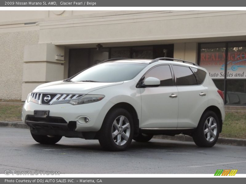 Glacier Pearl / Beige 2009 Nissan Murano SL AWD