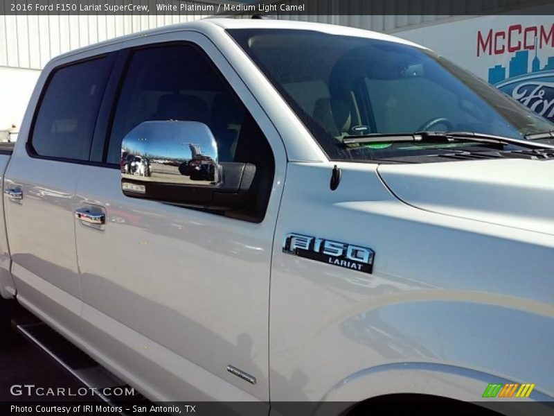 White Platinum / Medium Light Camel 2016 Ford F150 Lariat SuperCrew