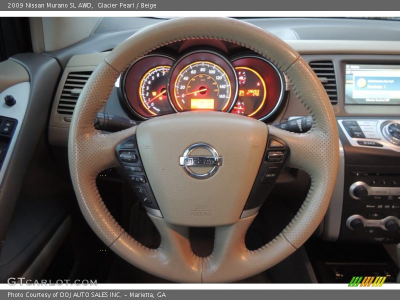 Glacier Pearl / Beige 2009 Nissan Murano SL AWD