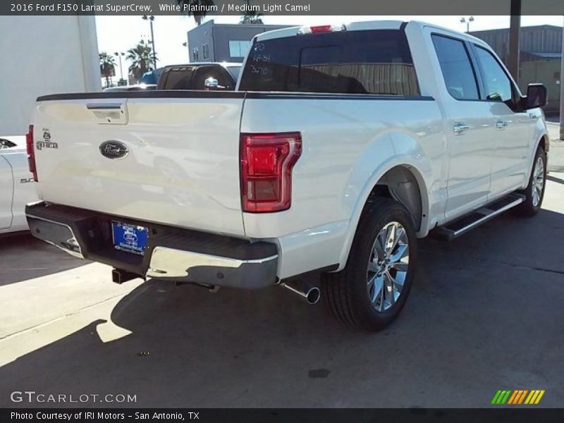 White Platinum / Medium Light Camel 2016 Ford F150 Lariat SuperCrew