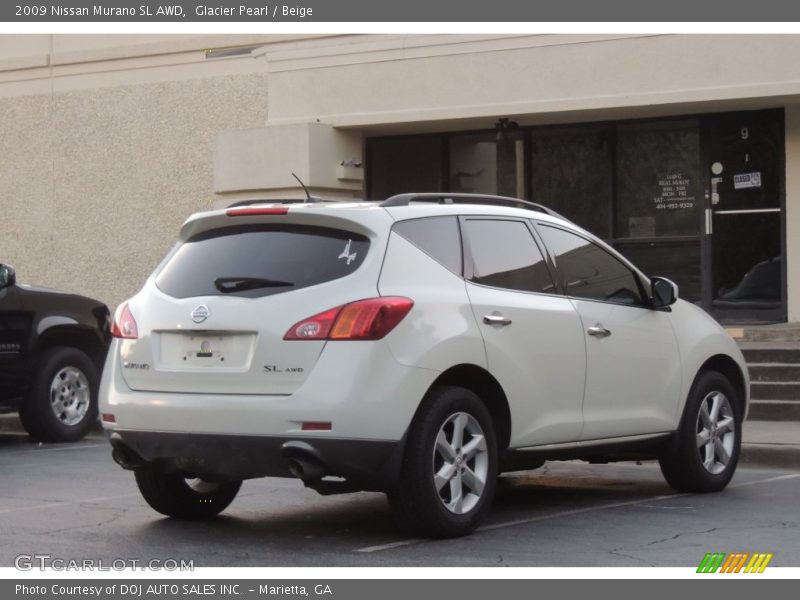 Glacier Pearl / Beige 2009 Nissan Murano SL AWD