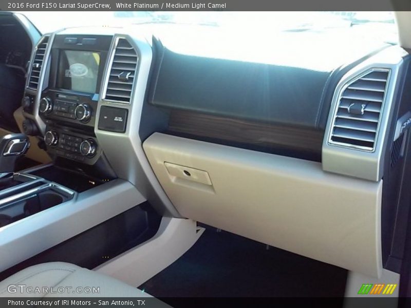 White Platinum / Medium Light Camel 2016 Ford F150 Lariat SuperCrew