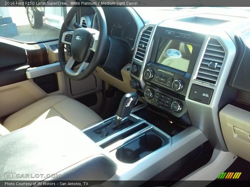 White Platinum / Medium Light Camel 2016 Ford F150 Lariat SuperCrew