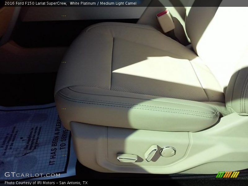 White Platinum / Medium Light Camel 2016 Ford F150 Lariat SuperCrew