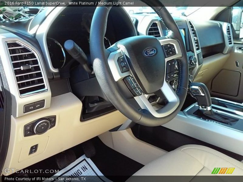 White Platinum / Medium Light Camel 2016 Ford F150 Lariat SuperCrew