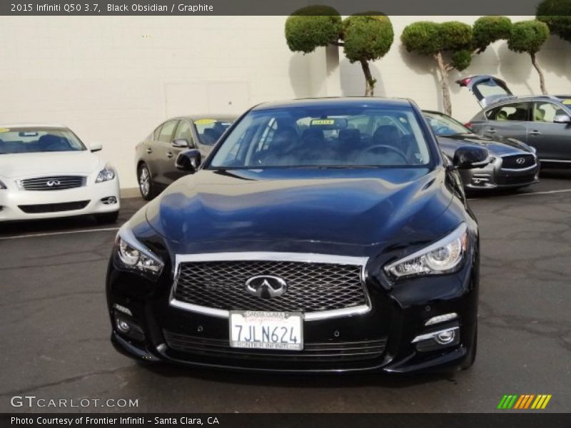 Black Obsidian / Graphite 2015 Infiniti Q50 3.7