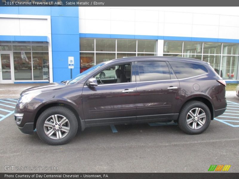 Sable Metallic / Ebony 2016 Chevrolet Traverse LT AWD