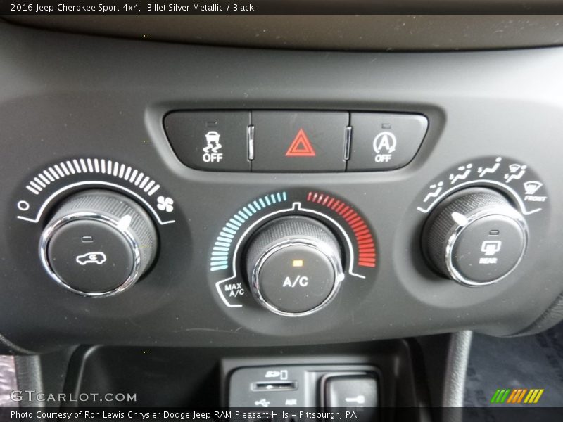 Billet Silver Metallic / Black 2016 Jeep Cherokee Sport 4x4