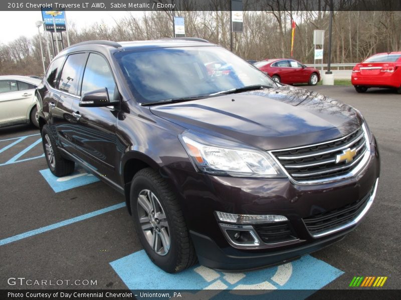 Sable Metallic / Ebony 2016 Chevrolet Traverse LT AWD
