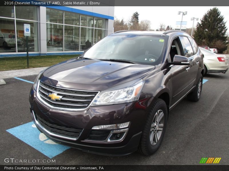 Sable Metallic / Ebony 2016 Chevrolet Traverse LT AWD
