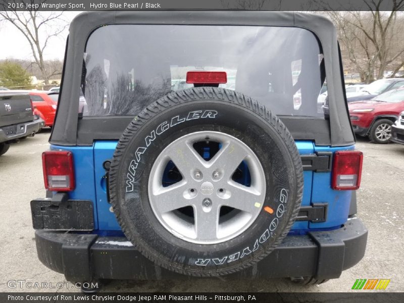 Hydro Blue Pearl / Black 2016 Jeep Wrangler Sport
