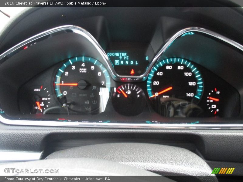Sable Metallic / Ebony 2016 Chevrolet Traverse LT AWD