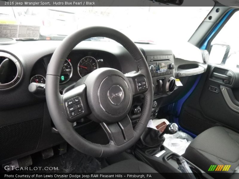 Hydro Blue Pearl / Black 2016 Jeep Wrangler Sport