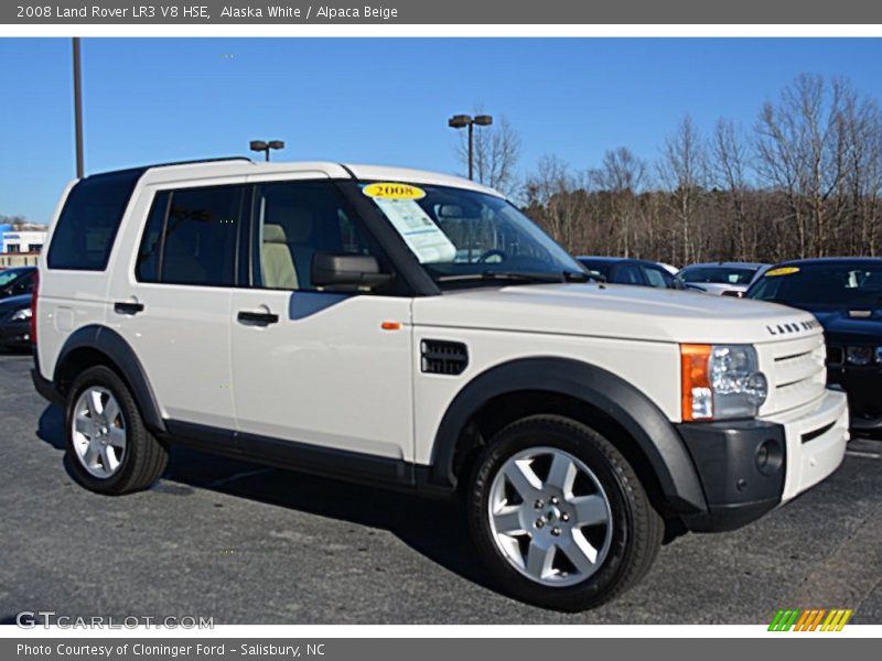 Alaska White / Alpaca Beige 2008 Land Rover LR3 V8 HSE