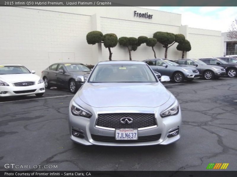 Liquid Platinum / Graphite 2015 Infiniti Q50 Hybrid Premium