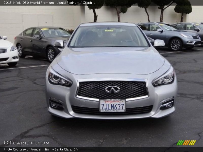 Liquid Platinum / Graphite 2015 Infiniti Q50 Hybrid Premium