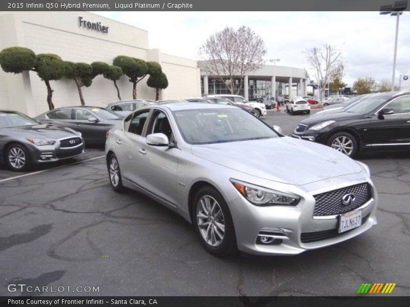 Liquid Platinum / Graphite 2015 Infiniti Q50 Hybrid Premium