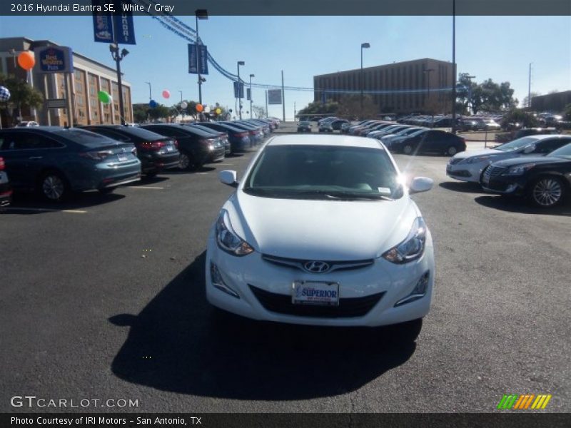 White / Gray 2016 Hyundai Elantra SE