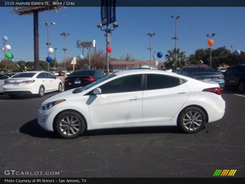 White / Gray 2016 Hyundai Elantra SE