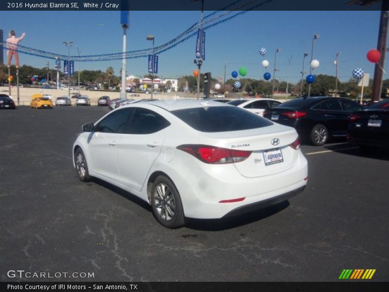 White / Gray 2016 Hyundai Elantra SE