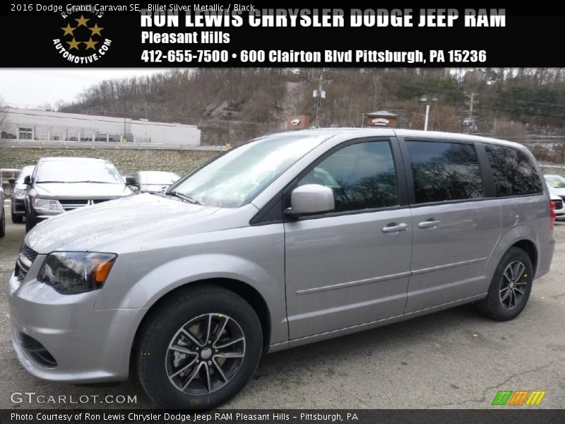 Billet Silver Metallic / Black 2016 Dodge Grand Caravan SE