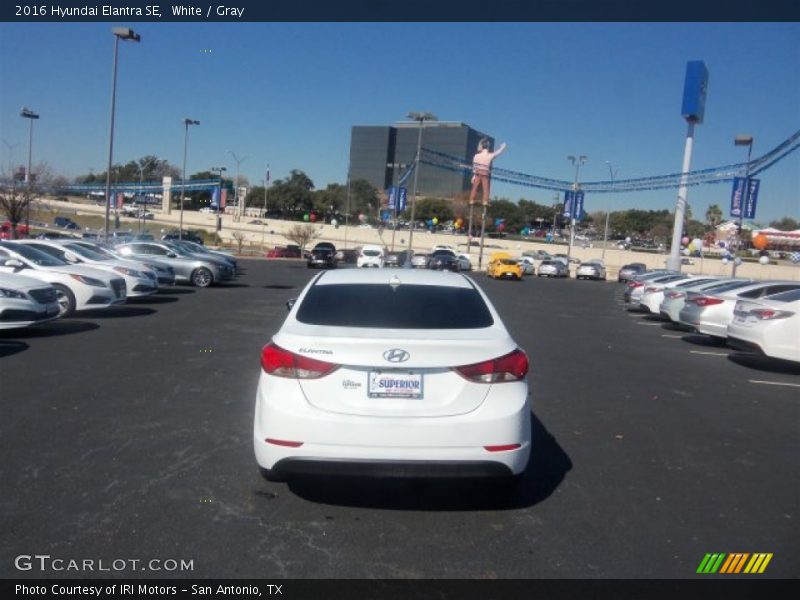 White / Gray 2016 Hyundai Elantra SE